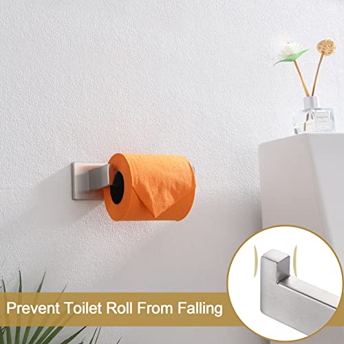 KOKOSIRI Toilet Paper Roll Holder Brushed Nickel Toilet Paper Holder Stainless Steel for Kitchen Bathroom Dispenser Wall Mounted, 2 Pack, B2003BR-P2 - color: Brushed Nickel, size: Without Shelf(2 Pack)