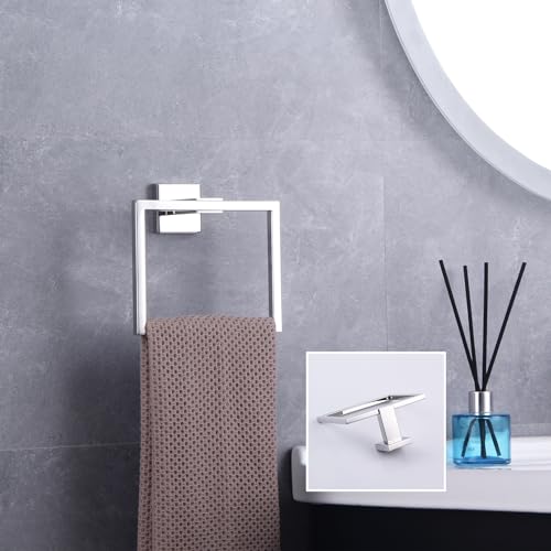 GERZWY Bathroom Hand Towel Holder Polished Stainless Steel Towel Ring for Bath Kitchen Garage Heavy Duty Wall Mounted JG1906-JG - color: Polished
