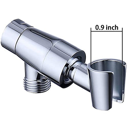 Shower Arm Holder for Handheld Shower Head, Adjustable Mount Bracket, G 1/2 3-Way Shower Arm Adapter with Swivel Ball,Universal Mount,Full copper arm - color: Full copper arm