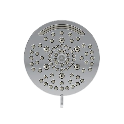 Symmons HydroMersion Contemporary 4 Inch Showerhead, Polished Chrome | Multifunction, High Pressure, 7 Mode, Round Adjustable, Metal Ball Joint - color: Polished Chrome, size: Multifunction