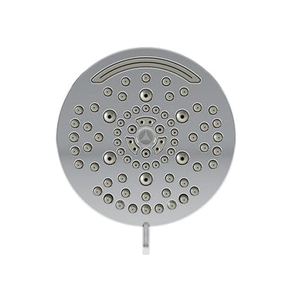 Symmons HydroMersion Contemporary 4 Inch Showerhead, Polished Chrome | Multifunction, High Pressure, 7 Mode, Round Adjustable, Metal Ball Joint - color: Polished Chrome, size: Multifunction