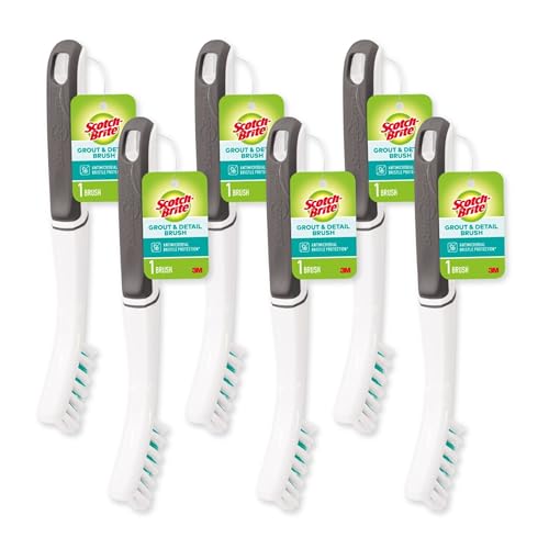 Scotch-Brite Tile & Grout Brush, 6 Pack