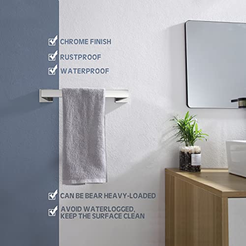KOKOSIRI 12-Inch Single Towel Bar, Bathroom Kitchen Towel Holder, Wall Mounted SUS304 Stainless Steel Towel Rack, Polished Chrome, B4003CH-L12 - color: Polished Chrome, size: 12-Inch