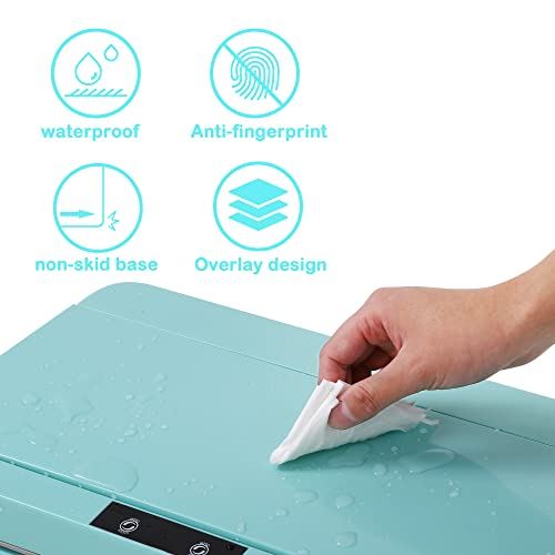 13 Gallon 50 Liter Kitchen Trash Can with Touch-Free & Motion Sensor Lid, Automatic Plastic Garbage Can, Touchless Trash Bin Automatic Trash Can for Bedroom Bathroom Home Office - color: Blue