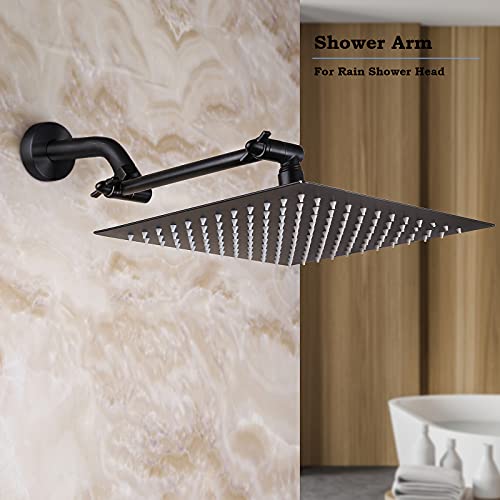 Shower Extension Adjustable Height and Angle Shower Head Extension Arm for Rain Shower Head, Shower Arm Extender Hardware (Oil Rubbed Bronze, 8 Inch) - color: Oil Rubbed Bronze, size: 8 Inch