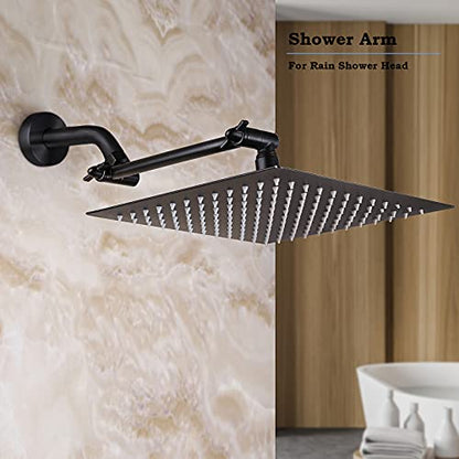 Shower Extension Adjustable Height and Angle Shower Head Extension Arm for Rain Shower Head, Shower Arm Extender Hardware (Oil Rubbed Bronze, 8 Inch) - color: Oil Rubbed Bronze, size: 8 Inch