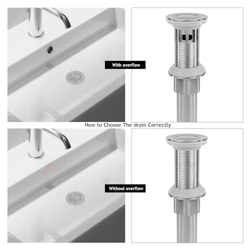 Bathroom Sink Drain,Drain Stopper Bathroom Sink Without Overflow,Small Cap Pop Up Drain Assembly with Detachable Strainer Basket,Built-in Anti-Clogging, Stainless Steel Nut Brushed Nickel - color: Brushed Nickel-small Cap, style: Without Overflow