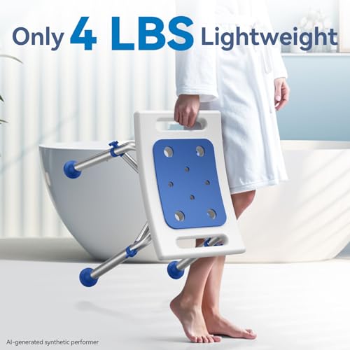 Loyoda 500 lbs Heavy Duty Shower Chair for Inside Shower, FSA/HSA Eligible | 3 Level Height-Adjustable Shower Bench with Padded Seat, Perfect for Seniors and the Disabled