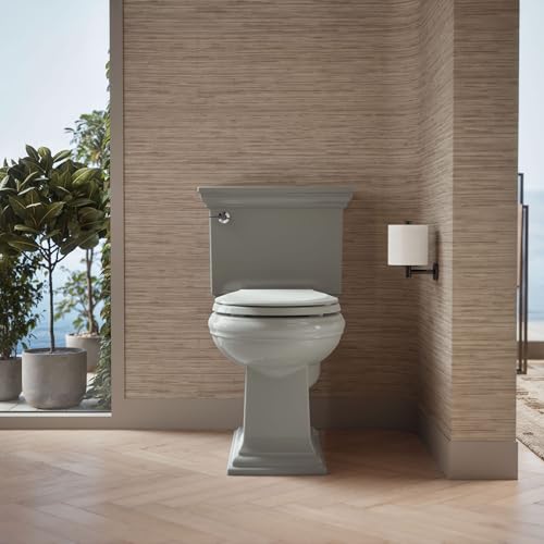 KOHLER 4639-RL-95 Cachet ReadyLatch Round Toilet Seat Soft Close, Ice Grey - color: Ice Gray, size: Round