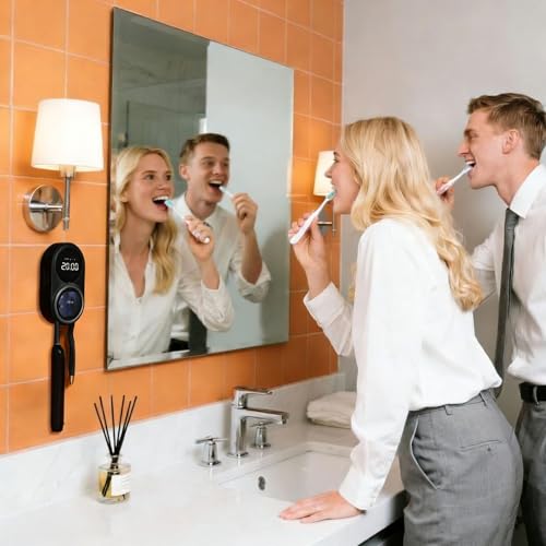 iHave UV Toothbrush Sanitizer Holder 2 Slots Wall Mounted Wave Sensor Auto - color: Black