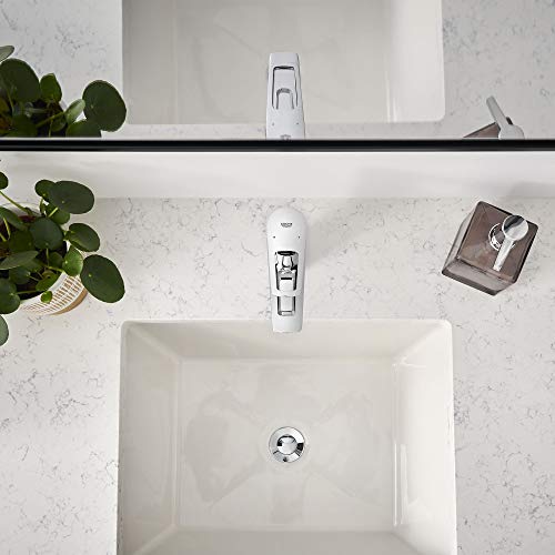 GROHE 23084001 Bauloop, Single Hole Single-Handle S-Size Bathroom Faucet 1.2 GPM, Chrome - size: S-Size - With Drain