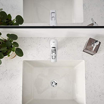 GROHE 23084001 Bauloop, Single Hole Single-Handle S-Size Bathroom Faucet 1.2 GPM, Chrome - size: S-Size - With Drain