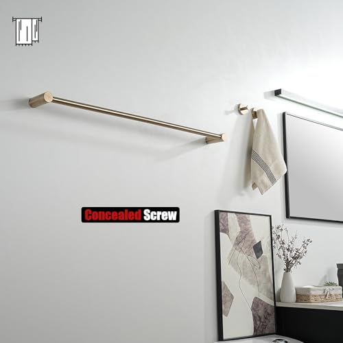 JQK Bath Towel Bar Champagne Bronze, 32.5 Inch 304 Stainless Steel Thicken 0.8mm 2 Pieces Towel Rack Bathroom Wall Mount, Useable Length 30 Inch, TB610L30-CB - color: Champagne Bronze, size: 32.5 Inch