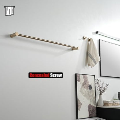 JQK Bath Towel Bar Champagne Bronze, 32.5 Inch 304 Stainless Steel Thicken 0.8mm 2 Pieces Towel Rack Bathroom Wall Mount, Useable Length 30 Inch, TB610L30-CB - color: Champagne Bronze, size: 32.5 Inch