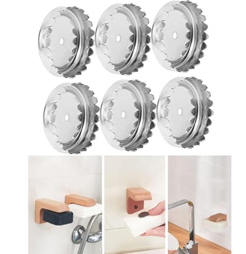 Magnet Air Dry Soap Holder caps, Magnetic Wood Material Soap Saver Tapes for Soapholder & Soap Dish, No More Soggy Soaps - Replacement Capsules for Magnetic Soap Holder (6pcs caps,2pcs Tapes) - color: Caps and Tapes