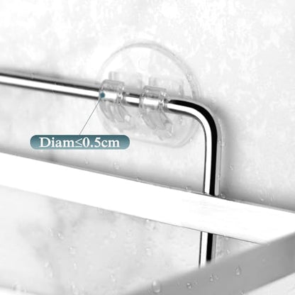 2 Pack Transparent Shower Caddy Adhesive for Replacement, No Drilling , Soap Holder, Bathroom Storage Shelves and Kitchen Racks - size: 2 Pack