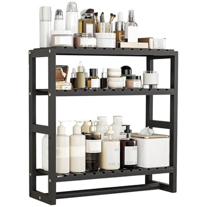 Bathroom Shelves Wall Mounted Over Toilet Bathroom Organizer with Towel Racks 3 Tier Over Toilet Shelf for Home Kitchen