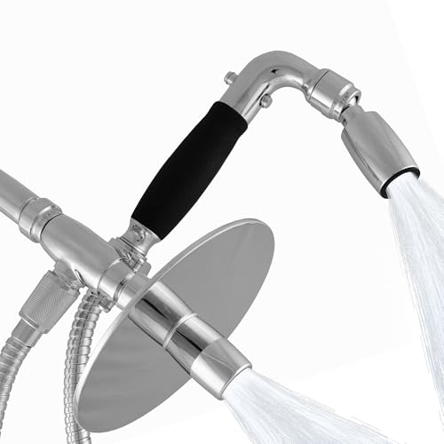 High Sierra® - Solid Lead-Free Metal 4-Way Combo with GEN 3 REFLECTIONS™ Fixed and Handheld Shower Head with Hose. Run Separately or Both at Full Flow - 1.25 GPM per Shower Head - Chrome Finish - color: Chrome, size: 1.25 GPM