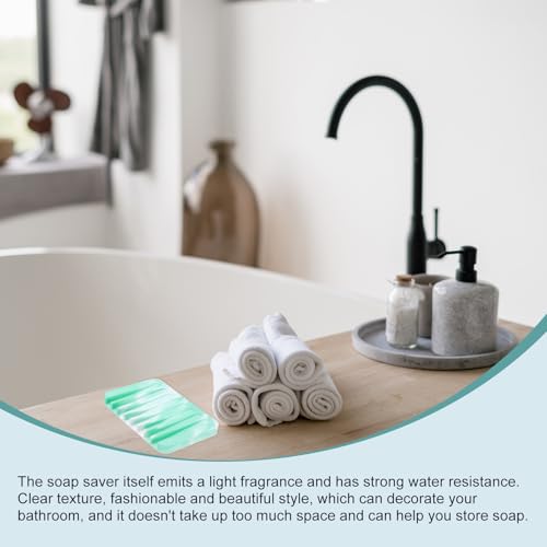 uxcell 2 Pcs Self Draining Silicone Soap Dish, Soap Tray with Drainage for Bathroom Shower Kitchen Sink, 4.5" x 3.1" x 0.4", Green/White - color: Green/White