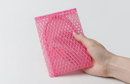Dish Washing Net Scrubber 5pcs/ Innovative Mesh Cloth, Quick Dry - No More Sponges with Smell / 11.5 by 11.5 inches/Advanced Raw Material-Polypropylene 100% (Pink 5) - color: Pink5