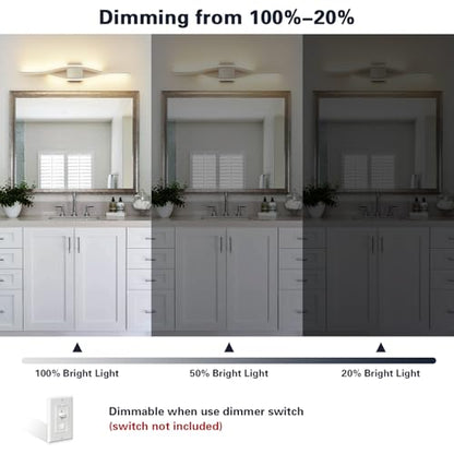Joossnwell Bathroom Vanity Light Modern Bathroom Lighting Fixture Over Mirror Brushed Nickel 5CCT Dimmable Led Bath Vanity Light Bar 31.5 Inch - color: Brushed Nickel, size: 31.5 inch long