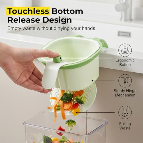 Cactus Kitchen Sink Strainer Basket Self-Cleaning Faucet Hanging Basket - color: Green