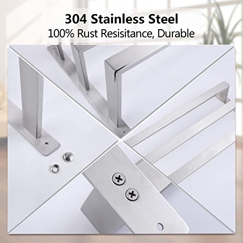 KOKOSIRI Bath Towel Bars Bathroom 3-Tiers Ladder Towel Rails Towel Holders Wall Mounted Towels Shelves Rack Brushed Stainless Steel, B5006BR-L24 - color: Brushed Nickel