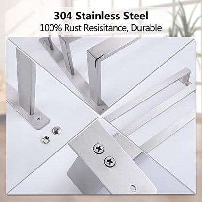 KOKOSIRI Bath Towel Bars Bathroom 3-Tiers Ladder Towel Rails Towel Holders Wall Mounted Towels Shelves Rack Brushed Stainless Steel, B5006BR-L24 - color: Brushed Nickel