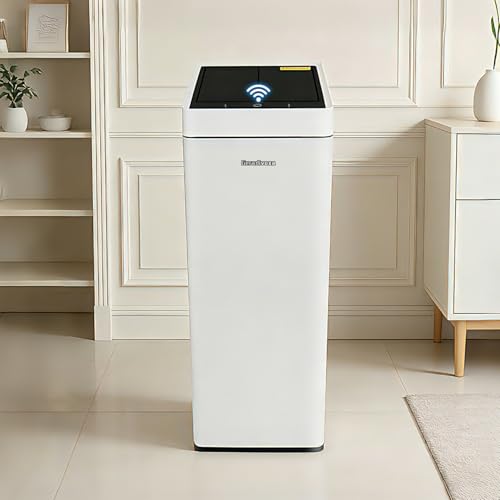 8 Gallon Touchless Kitchen Trash Can with Motion Sensor Lid, Smart Stainless Steel Garbage Can with Air-Press Bag Expander for Home, Office & RV - size: 8 Gallon-Standard