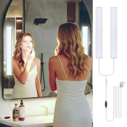 LED Vanity Light for Mirror, Bright/RA90/6000K/Dimming Makeup Lights, 12V/16W Lighting for Mirror, Lighting for Makeup Vanity Table & Bathroom Mirror - size: 11.8in Vanity Lights x2