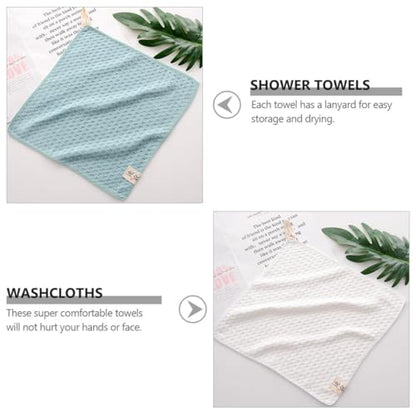 4pcs Quick Dry Absorbent Microfiber Washcloths, Soft Square Face Towels and Household, Breathable Multipurpose Hand Towels for Bathroom and