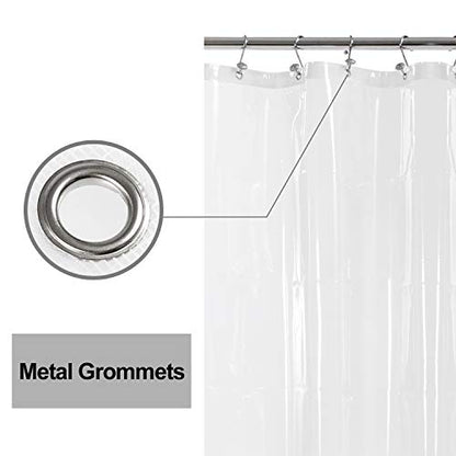 Barossa Design Narrow Shower Curtain Liner with 3 Magnets, Clear, 36x78 | 8G Thick PEVA, Waterproof, PVC Free, 7 Metal Grommets, 36 x 78 Inch for Small Long Bathroom Stall - color: 1a. Clear, size: 36"W x 78"L (Pack of 1)