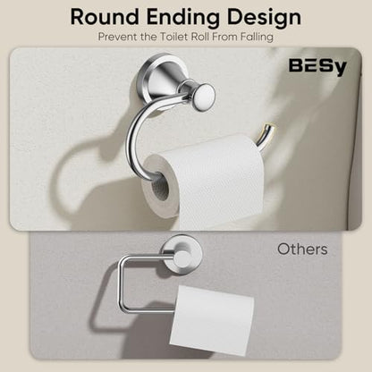 Toilet Paper Holder Wall Mount Bathroom Tissue Holder Polished Chrome | Pivoting Tissue Roll Holder, High Quality Stainless Steel Hand Towel Ring Rustproof, Bathroom Accessories,Toilet Storage - color: Polished Chrome