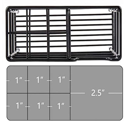 Toothbrush Holders for Bathroom, Stainless Steel, Black | 7-Slot, Organizer - size: Large