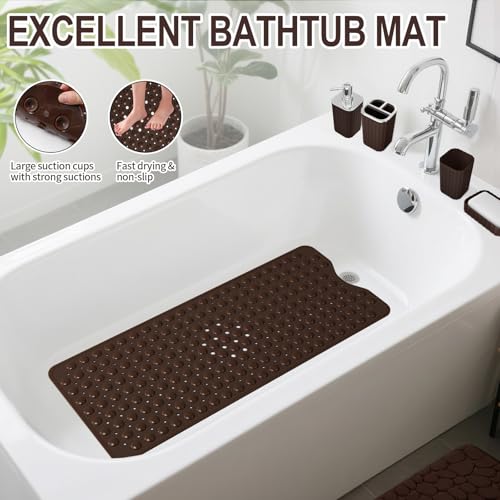 XLHOMO 26PC Bathroom Accessories Set - Gorgeous Brown Bathroom Set, Bathroom Accessory Set, Shower Curtain Set with Bathtub Mats for Shower Tub, Trash Can & Soap Dispenser - size: Bath Set+Bathtub Mat+Shower Curtain&Rugs, style: Brown&Silver