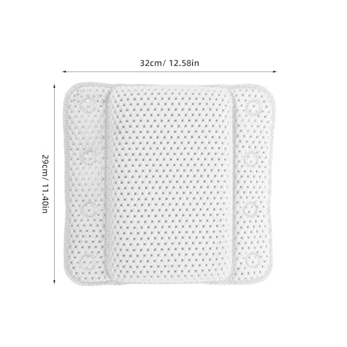 Artibetter Non-Slip Tub Pillow for Bath with Suction Cups, Thickened PVC Sponge Cushion, Quick Drying Bath Pillow Cushion for Neck and Back Support, for Travel and Home Bathrooms