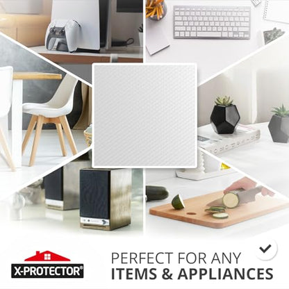 X-Protector Non Slip Pad - 1 White Roll, 40 x 4 - Premium Silicone Feet | Keep Furniture from Sliding - Non Slip Floor Protectors for Furniture and Appliances - Forget About Sliding Objects! - size: 1 PC 40 x 4 inch (White Silicone)