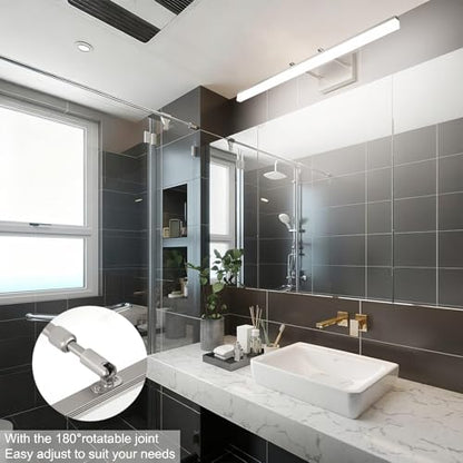 Aipsun 31.5 inch Modern Brushed Nickel Vanity Light Adjustable Bathroom Light Fixtures Over Mirror Rotatable Vanity Lighting 5500K - color: Brushed Nickel, size: 31.5 in