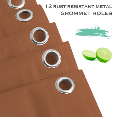 Khaki Plastic Shower Curtain Or Liner, 72x72 Inch Lightweight Sand Plastic Bathroom Shower Showroom Inner Curtain with Rustproof Metal Grommet Holes and Weighted Magnets - color: C04-khaki, size: 72"W x 72"L (Pack of 1)