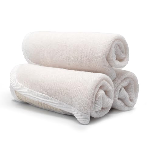 PARADISO Evriholder Soft-Weave Exfoliating Wash Cloths, Pack of 3, White | Dual-Textured Reusable Wash Cloth for Face and Body Cleansing, Machine Washable for Easy Cleaning - size: 1 Count (Pack of 3)