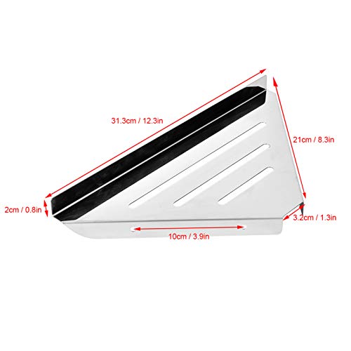 Stainless Steel Bathroom Corner Shelf, Modern Polished Wall Mounted Shelf with High Lidacity for Shower and Kitchen (Perforated version) - size: Perforated version