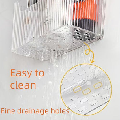 2 Pack Cabinet Door Organizer, Clear Storage Caddy, Adhesive Wall Mounted Organizer Bins, with Self Adhesive Tape, for Bathroom, Kitchen, Cabinet, Living Room