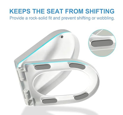Elongated Soft Close U-Shaped Toilet SeatQuick Release Easy Clean | The quick-release hinge allows you to remove the seat easily for deep cleaning. Keep your bathroom more hygienic - size: 16.8*13.4in