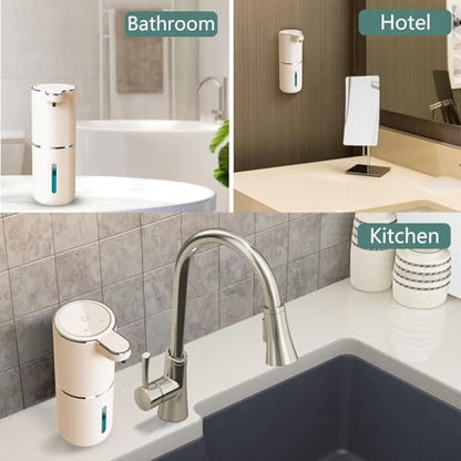 Automatic Liquid Soap Dispenser,Touchless Hand Soap Dispenser USB Rechargeabled Dispenser Electric,Wall Mounted 4 Levels Adjustable Dispenser Pump for Bathroom Kitchen Dish Soap Gold - color: Gold, style: Gel