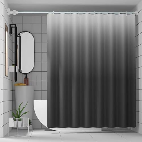 Shower Curtain Liner, 100% Waterproof Peva Shower Curtains with 3 Duty Heavy Bottom Magnets and 12 Rust Proof Grommets, 72x72 Weighted Shower Liner for Shower Stall, Bathtubs - color: Gradient Grey