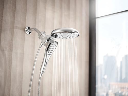 Moen Verso Magnetix Handheld & Rain Shower Head Combo, Chrome | 8-Function Handheld, 7-Inch Rain Shower Head, Detachable with 72-Inch Metal Hose, Model 220C3 - color: Chrome