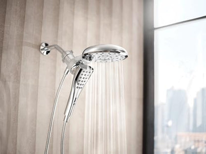 Moen Verso Magnetix Handheld & Rain Shower Head Combo, Chrome | 8-Function Handheld, 7-Inch Rain Shower Head, Detachable with 72-Inch Metal Hose, Model 220C3 - color: Chrome