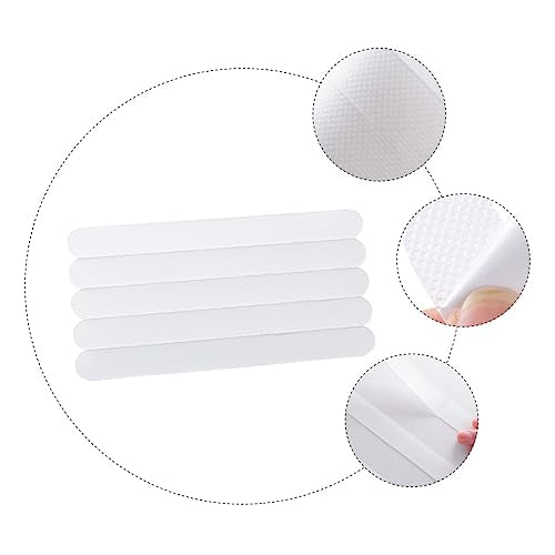 OUNONA 1set Non Slip Bathroom Skid Sticker Strips Self Adhesive Slip Stripes for Showers Bathtubs Stairs and Pools Easy Installation and Use 20pcs