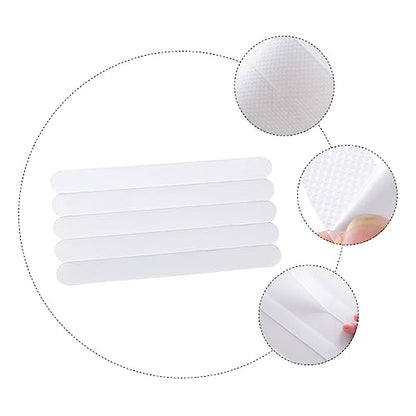 OUNONA 1set Non Slip Bathroom Skid Sticker Strips Self Adhesive Slip Stripes for Showers Bathtubs Stairs and Pools Easy Installation and Use 20pcs