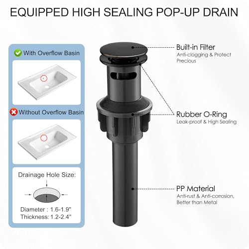 Brass Oil Rubbed Bronze Bathroom Faucet Waterfall Bathroom Sink Faucet 1 Hole or 4 Inch 3 Hole, Single Handle with Deck Plate, Pop-up Drain, cUPC Supply Lines for Vanity, 5 Mins Quick Install - color: Oil Rubbed Bronze